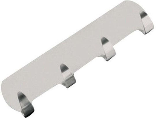 Metaltex 2696.478785 Haken Badezimmer 4 Plätze ​15x15cm Inox Silber