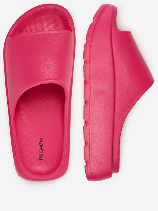 Slides Cu Platformă În Culoare Fuchsia