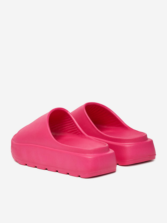 Slides Cu Platformă În Culoare Fuchsia