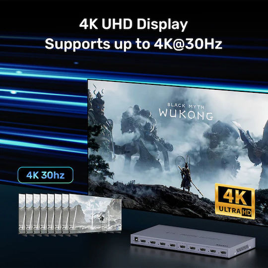 Unitek Hdmi Splitter 1x8 4k30hz V1132a