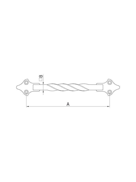 Amig 1002 Handgriff Möbelgriff aus Metallisch Black mit Zentrenabstand 90mm 6908 1Stück