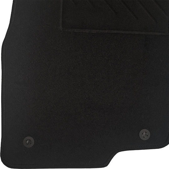 Set of Front and Rear Mats 5pcs for Fiat Punto 2012 Black