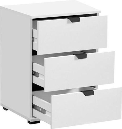 Nachttisch Duero 3F White pit 45x40x63cm