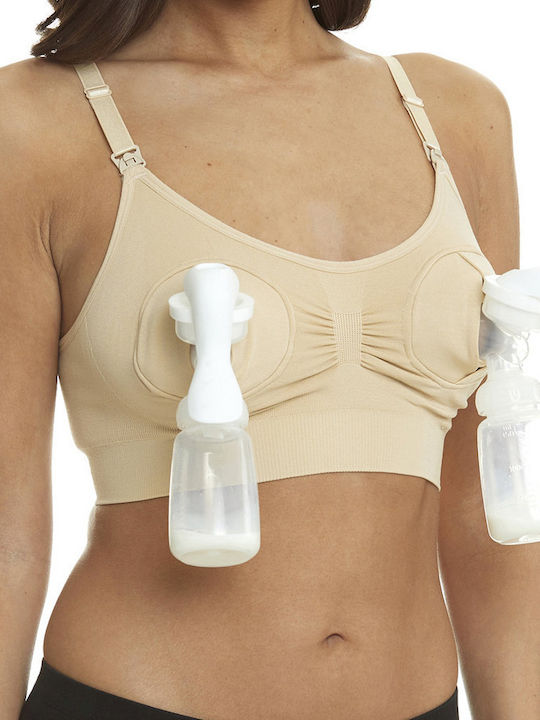 Bufnitel Sutien de maternitate și alăptare cu Clips Beige Bufnitel Sutien de maternitate și alăptare cu Clips Beige