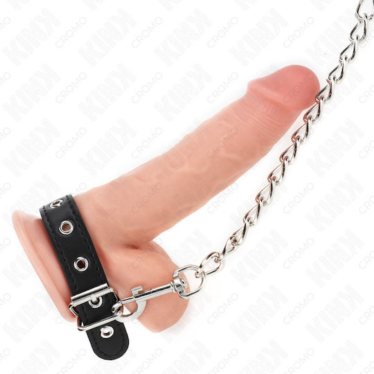 Kink Δαχτυλίδι Πέους Δερμάτινο Μαύρο