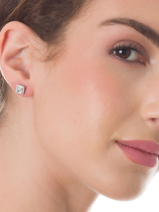 Oxzen Earrings made of Silver with Stones