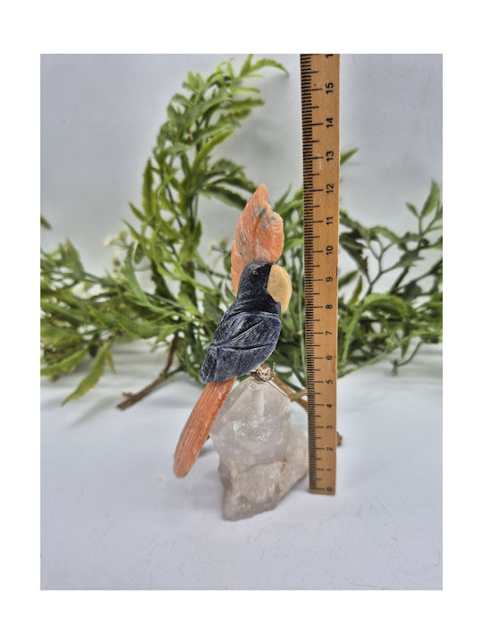 Handmade Decorative Parrot With Natural Semi-Precious Stones