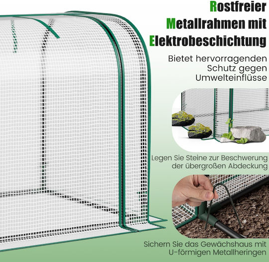 Costway GT4291WH Greenhouse with Metal Frame 1.18x0.55x0.6m