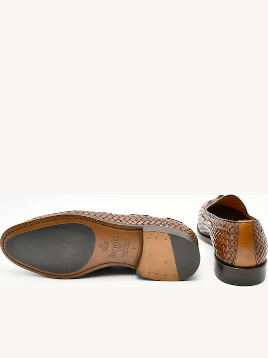 Δερμάτινα Ανδρικά Loafers σε Καφέ Χρώμα