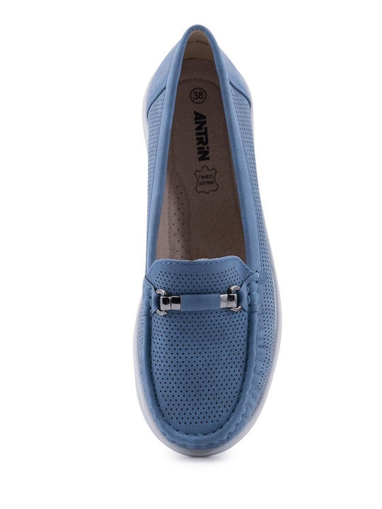 Γυναικεία Loafers σε Γαλάζιο Χρώμα