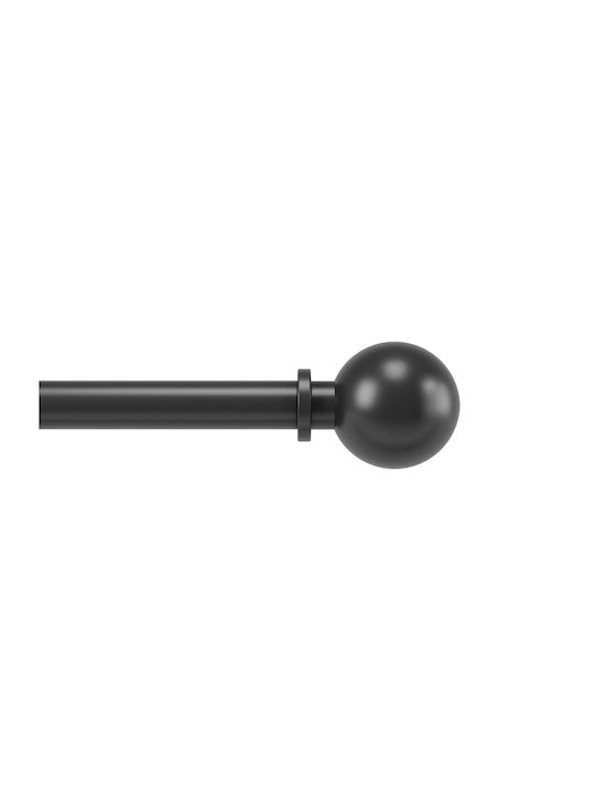 Umbra Extendable Metallic Curtain Pole Bolas Single Φ2.5mm 91-183cm Black Checkmate