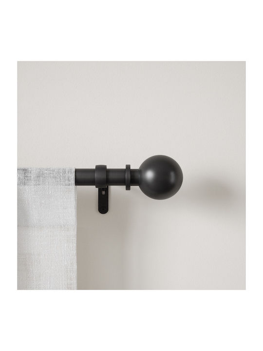 Umbra Extendable Metallic Curtain Pole Bolas Single Φ2.5mm 91-183cm Black Checkmate