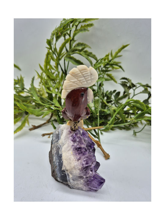 Handmade Carved Decorative Parrot Semi-Precious Stones
