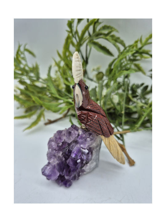 Handmade Carved Decorative Parrot Semi-Precious Stones