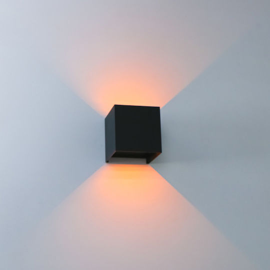 123led Wall-Mounted Outdoor Light LED IP54 5.5W with Warm White Light Double Beam