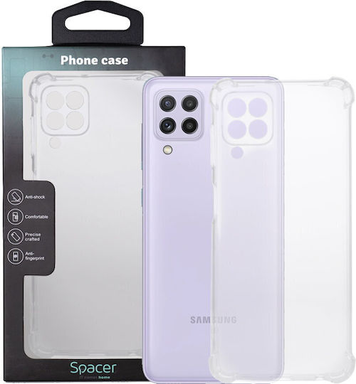 Husă Telefon Spacer Samsung Galaxy A22 4G Spacer Grosime 1.5 Mm Protecție Suplimentară Împotriva Șocurilor Pe Colțuri Material TPU Flexibil Transparent "sppc-sm-gx-a224g-clr"