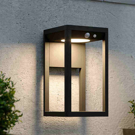 123led Wall Mounted Solar Light Warm White 3000K with Motion Sensor IP54