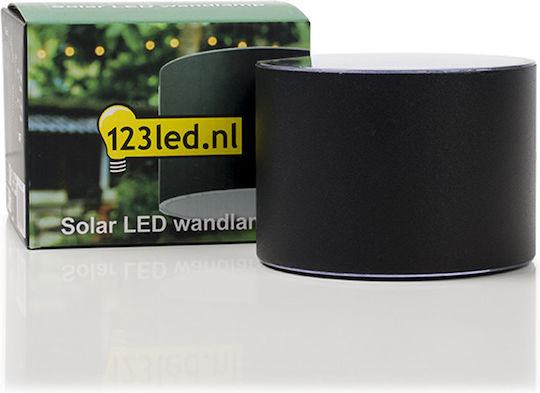 123led Επιτοίχιο Ηλιακό Φωτιστικό 20lm με Θερμό Λευκό Φως 3000K IP54
