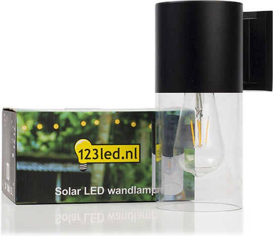 123led Επιτοίχιο Ηλιακό Φωτιστικό 20lm με Θερμό Λευκό Φως 3000K IP54