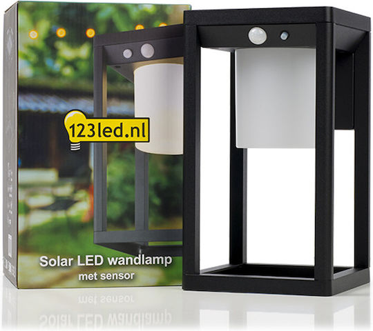 123led Επιτοίχιο Ηλιακό Φωτιστικό 280lm Θερμό Λευκό 3000K με Αισθητήρα Κίνησης IP54