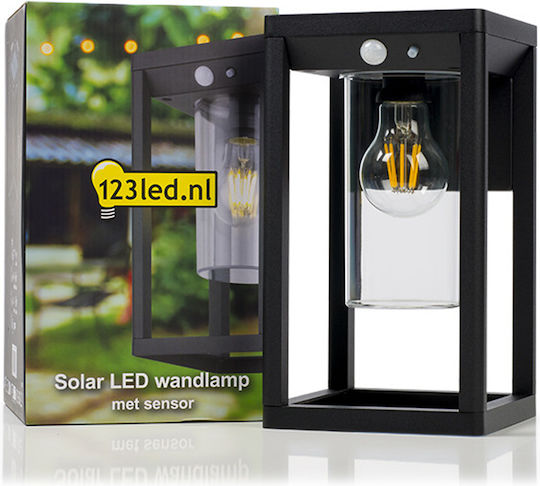 123led Wall Mounted Solar Light 300lm Warm White 3000K with Motion Sensor and Photocell IP54