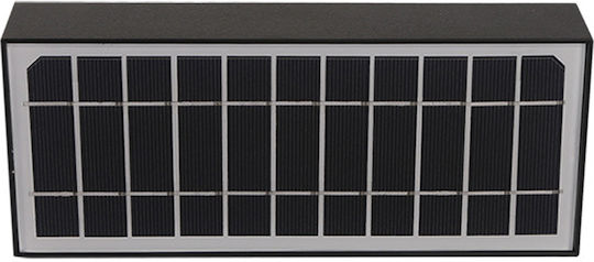 123led Επιτοίχιο Ηλιακό Φωτιστικό 6W 900lm Θερμό Λευκό 3000K με Αισθητήρα Κίνησης και Φωτοκύτταρο IP65