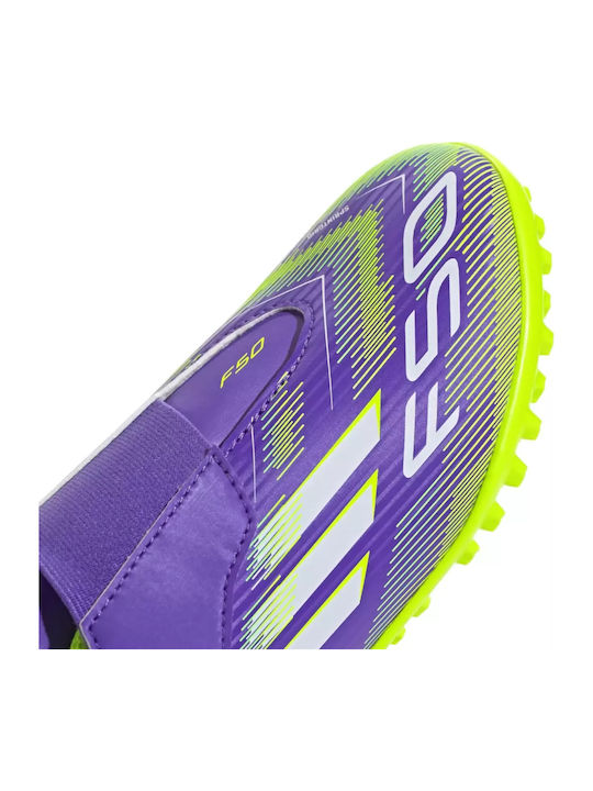 F50 Club Kids Turf Soccer Shoes without Laces Purple