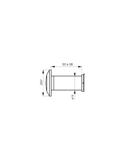 Μάτι Πόρτας 200° Χρωμέ Thirard 00100453