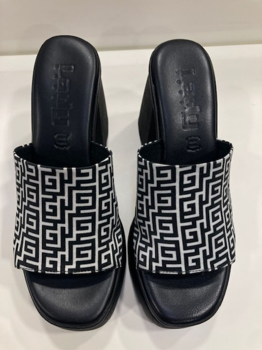 Sandalen Black Print