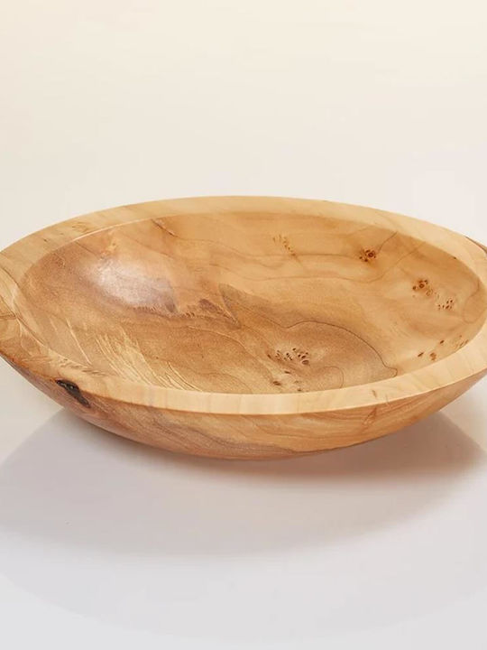 Teak Wood Plate H4xø25cm
