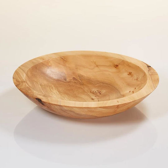 Teak Wood Plate H4xø25cm