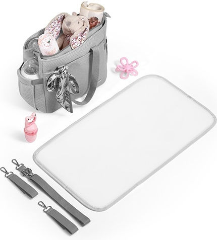 Babyono Shoulder Bag - Changing Mat Carmen Gray 30x26x16cm