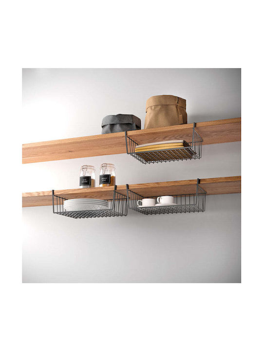 Metaltex Κρεμαστό Ράφι Lava Therm Kanguro Μεταλλικό 40x26x14εκ. Μαύρο