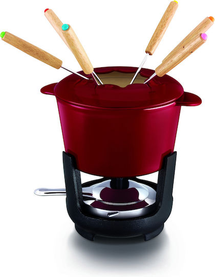 Beka Arome Cast Iron Fondue Pot with Tea Light for 6 Persons Red 15x15cm