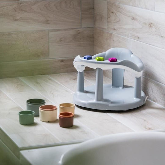 Thermobaby Baby Badewannen Sitz Aquababy Grau