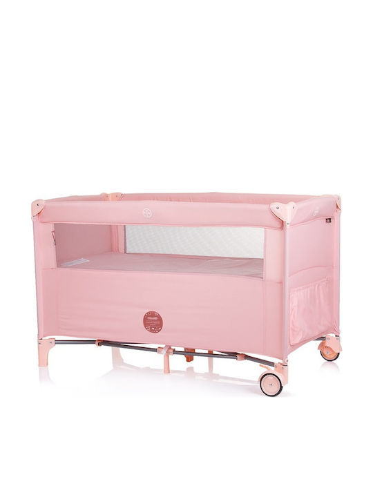 Chipolino Loc De Joacă Cu 2 Nivele Cu Saltea Flamingo Linen 125x71cm