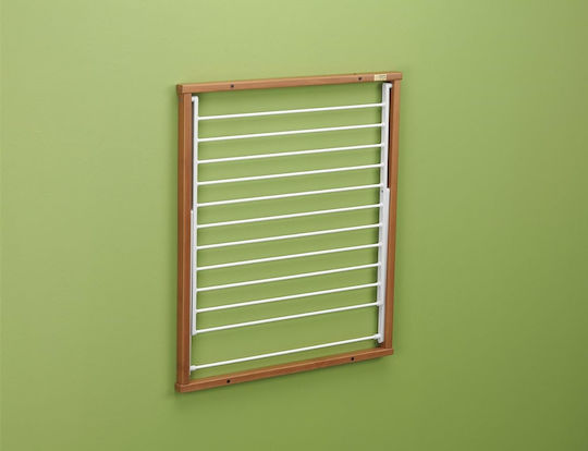 GreenTech Folding Wall Clothes Drying Rack Made of Aluminum with 6.5m Hanging Length