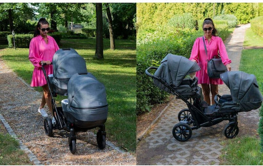 Kunert Booster Adjustable Double Stroller Suitable for Newborn Beige 19.2kg