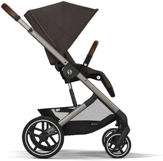 Cybex Balios S LUX Adjustable Baby Stroller Suitable for Newborn Chocolate Brown / Taupe Frame 11.7kg