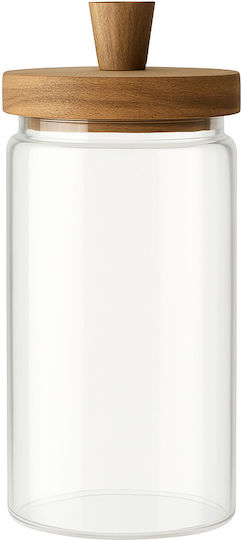 Galifas General Use Glass Jar with Airtight Lid Transparent 9x14cm 1 Piece