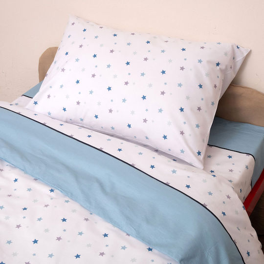 Viopros Baby Sheets Set Cradle Cotton Light Blue 80x100cm 2pcs