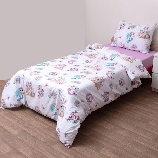 Viopros Baby Sheets Set Crib Cotton Beige 120x160cm