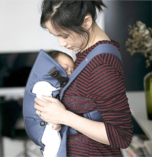 BabyBjorn Κλασικός Μάρσιπος Mini Woven Μπλε με Μέγιστο Βάρος 11kg