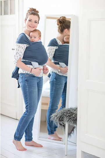 Babylonia Μάρσιπος Wrap Tricot Slen Organic Blue Jean με Μέγιστο Βάρος 10kg