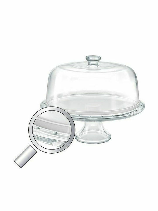 Borgonovo Palladio Cake Stand Transparent 31x31x25.5cm