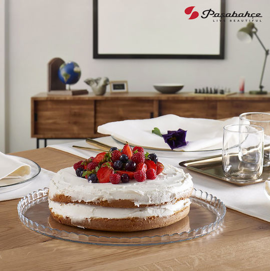 Pasabahce Cake Stand Transparent 32x32cm