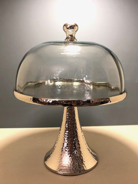 Karvounis Cake Stand Gold 25.5x25.5x32cm