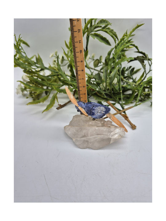 Papagal Decorativ Sculptat Manual Din Pietre Semiprețioase