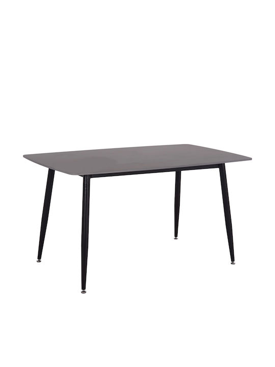 Raven Table Dining Room with Ceramic Surface Anthracite Marble-black 140x80x74cm