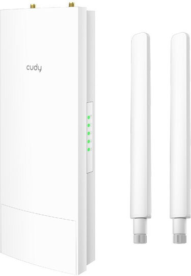 Cudy AP1300 WiFi Мрежа на Мрежови Точки Точка за Достъп Wi-Fi 5 Двулентов (2.4 и 5GHz) за Външна Монтаж